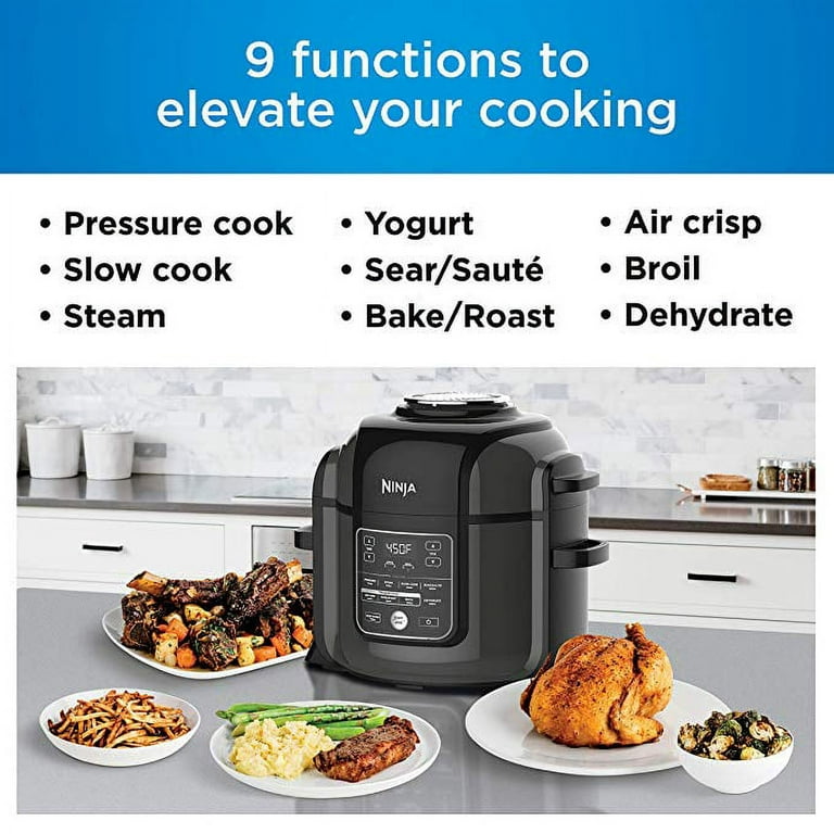  Ninja OS401 Foodi 10-in-1 XL 8 qt. Pressure Cooker & Air Fryer  that Steams, Slow Cooks, Sears, Sautés, Dehydrates & More, with 5.6 qt. Cook  & Crisp Plate & 15 Recipe