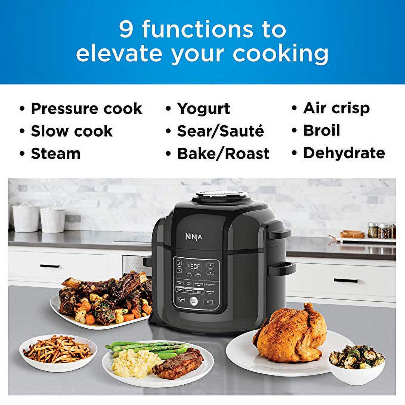 Ninja® Foodi™ TenderCrisp 9-in-1 8-Quart XL Pressure Cooker, Black OP401 - image 3 of 15