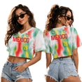 thumbnail image 3 of 2026 New Mexico Soccer Jersey Women for Fans, Mexican Jersey Soccer Crop Top, Jersey De Mexico V-Neck Short Sleeve Football Apparel Outdoor Training Daily T Shirt for Adult, 3 of 6
