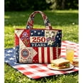 thumbnail image 3 of VMWMSSR 250Th Anniversary Patriotic Quilted Tote Bag 250 Years Stars & Stripes Shoulder Bag Fireworks Print Tote Bag For 4Th Of July Shopping & Travel(C-14.96×13.97In), 3 of 3