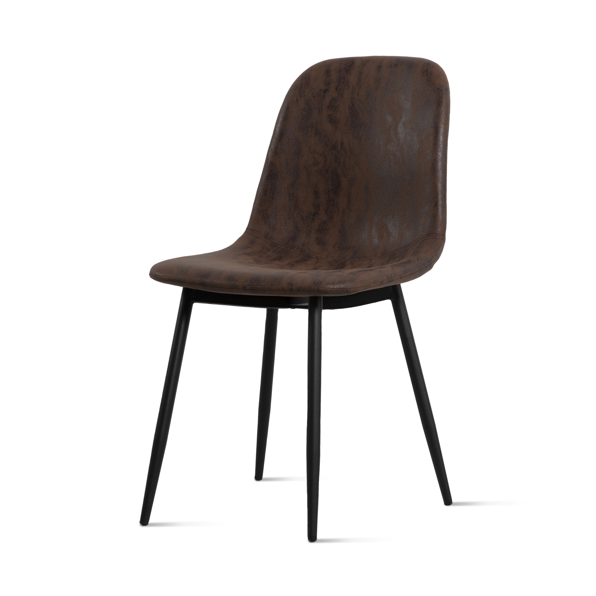 PU Dining Chairs Modern Chair Set of 2 for Home,Walnut