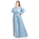 thumbnail image 4 of Vestido elegante de manga larga Roman Fashion /Tallas Extras, 2009 (Azul claro) azul 42, 4 of 5