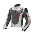 thumbnail image 3 of Chaqueta de moto impermeable, protectora, reflectante, transpirable, de malla para hombre XXL Blanco, 3 of 9