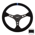 thumbnail image 5 of Grant Steering Wheel 696 Suede Series; 13-3/4 Inch Diameter; 3 Spoke; Black Suede Grip With Blue Racing Stripe; Black Spokes; Without Cruise Control Buttons/Holes; With Horn Button, 5 of 5