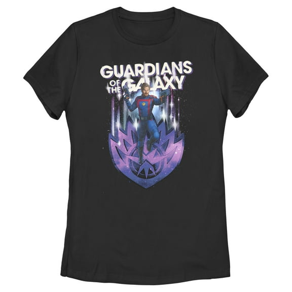 Women's Guardians of the Galaxy Vol. 3 Star-Lord Logo  Graphic Tee Black X Large