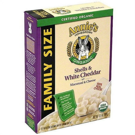 Annie's Homegrown White Cheddar Shells Macaroni & Cheese, 10.5 oz (Pack of 6)