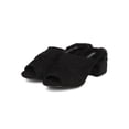 thumbnail image 5 of New Women Wild Diva Larina-39 Faux Suede Peep Toe Faux Furl Block Heel Mule, 5 of 5