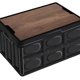 thumbnail image 2 of Almacenamiento De Coches Almacenamiento De Coches Caja de almacenamiento plegable para maletero de coche, tapa de madera, organizador para acampar al aire libre (negro), 2 of 4
