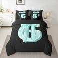 thumbnail image 2 of Manfei Initial Letter G Bedding Set 7-Piece, Monogrammed A to Z King Comforter Sets, Kawaii Princess Bow Reversible Bed Sheets, Breathable Home Decor, 2 of 7