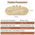 thumbnail image 5 of Rustic Woven Rattan Ceiling Fan Light with Remote Control, 6-Speed, Reversible, and Timer Function – Ideal for Farmhouses, Living Rooms, and Patios, 5 of 10