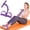 Full Purple, variant on Multifunction Pedal Resistance Band with Handle, 6-Tube Natural Latex Tension Rope Fitness Equipment, for Abdomen/Waist/Arm/Leg