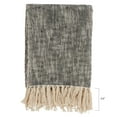 thumbnail image 4 of Saro Lifestyle Solid Tasseled Cotton Throw Black, 4 of 5