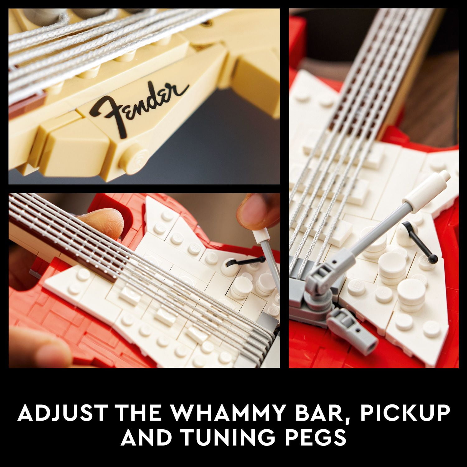 LEGO Ideas Fender Stratocaster 21329 DIY Guitar Model Building Set with 65 Princeton Reverb Amplifier & Accessories, Great Birthday Gift