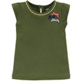 thumbnail image 1 of Baby Girls' Bow Flutter-Sleeve Tee, 3 Months Olive, 1 of 2
