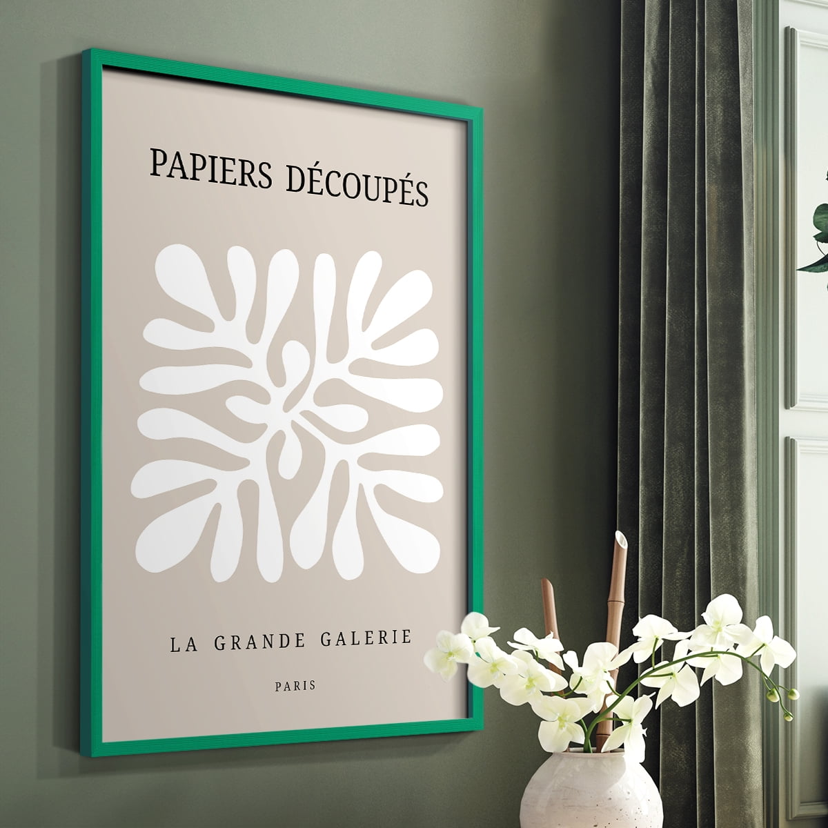 Matisse CCCLXXXVII in Green Solid Wood 8 x 10 Framed Print