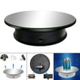 thumbnail image 1 of Soporte de pantalla giratorio eléctrico para fotografía, accesorios de grabación de vídeo, pantalla de tienda, 2r/min. O 3 r/min USB de carga bandeja Espejo negro Yotijar Soporte de exhibición giratorio, 1 of 10