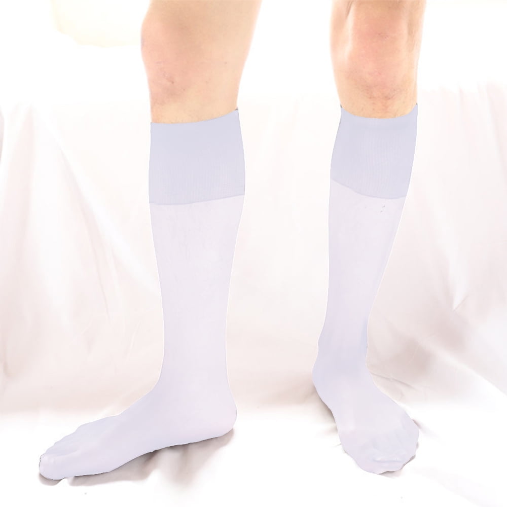 Men Tube Socks Stocking Business Dress Stockings See-through Breathable