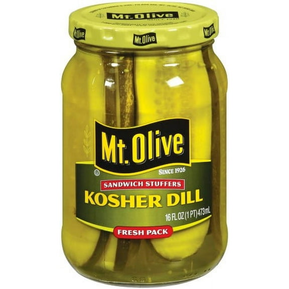 Mt. Olive Kosher Dills Sandwich Stuffers Pickles 16 oz (Pack of 48)