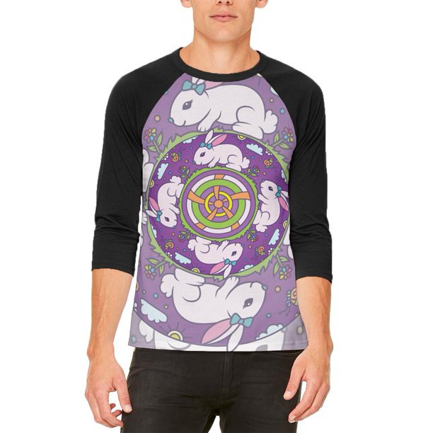 Download Old Glory - Mandala Trippy Stained Glass Easter Bunny Mens ...