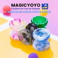 thumbnail image 2 of MAGICYOYO Crystal YoYo K3 Aurora-p, Responsive Yoyo for Kids, Pro Finger Spin Trick Yo yo for Advanced, with Unresponsive Yoyo Bearing with 12 Yoyo Strings + Square Yo-yo Ball Bag (Dark Green), 2 of 9