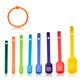 thumbnail image 2 of Juego de cucharas medidoras de plástico Worallymy, cucharas medidoras apilables para hornear, ingredientes húmedos secos, herramientas de Chef de cocina, 8 piezas, pequeñas Worallymy JD735800414, 2 of 7