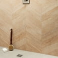 Bond Tile Auburn Chevron Maple 24 in. x 48 in. Matte Porcelain Floor and Wall Tile (2 Pieces 15.