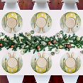 thumbnail image 6 of Round Placemats Plate Mats 15 Inch Non-Slip Heat Resistant Washable PVC Set Table Decoration for Kitchen Dining Rabbit and Yellow Easter Eggs, 6 of 6