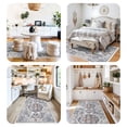 thumbnail image 4 of 4x12 Wide Hallway Runner Rug: Vintage Washable Soft Runners For Living Room Bedroom Water Resistant Carpet With Non-slip Backing Entry Kitchen Dining Thin Bathroom Floor Mat(brick 4x12), 4 of 7