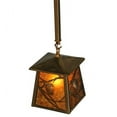 thumbnail image 5 of Meyda 110915 7 in. Square Whispering Pines Mini Pendant, Antique Copper & Amber Mica, 5 of 5