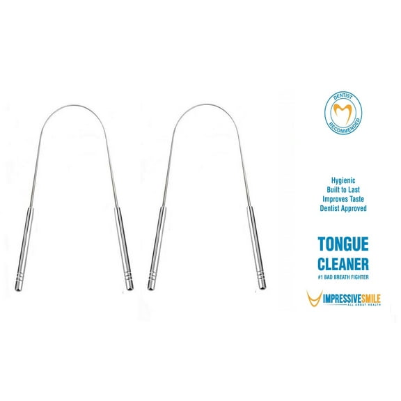 Tongue Cleaner Surgical Grade Stainless Steel (2 PACK)