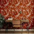 thumbnail image 3 of S4Sassy Peel & Stick Vinyl Wallpaper, Chic Hibiscus Sketch Wallpaper Contact Paper Waterproof - Brown, 25"x240", Removable Wall Covering for Home Decor in Bedrooms, Renter Spaces, Cabinets, 3 of 9