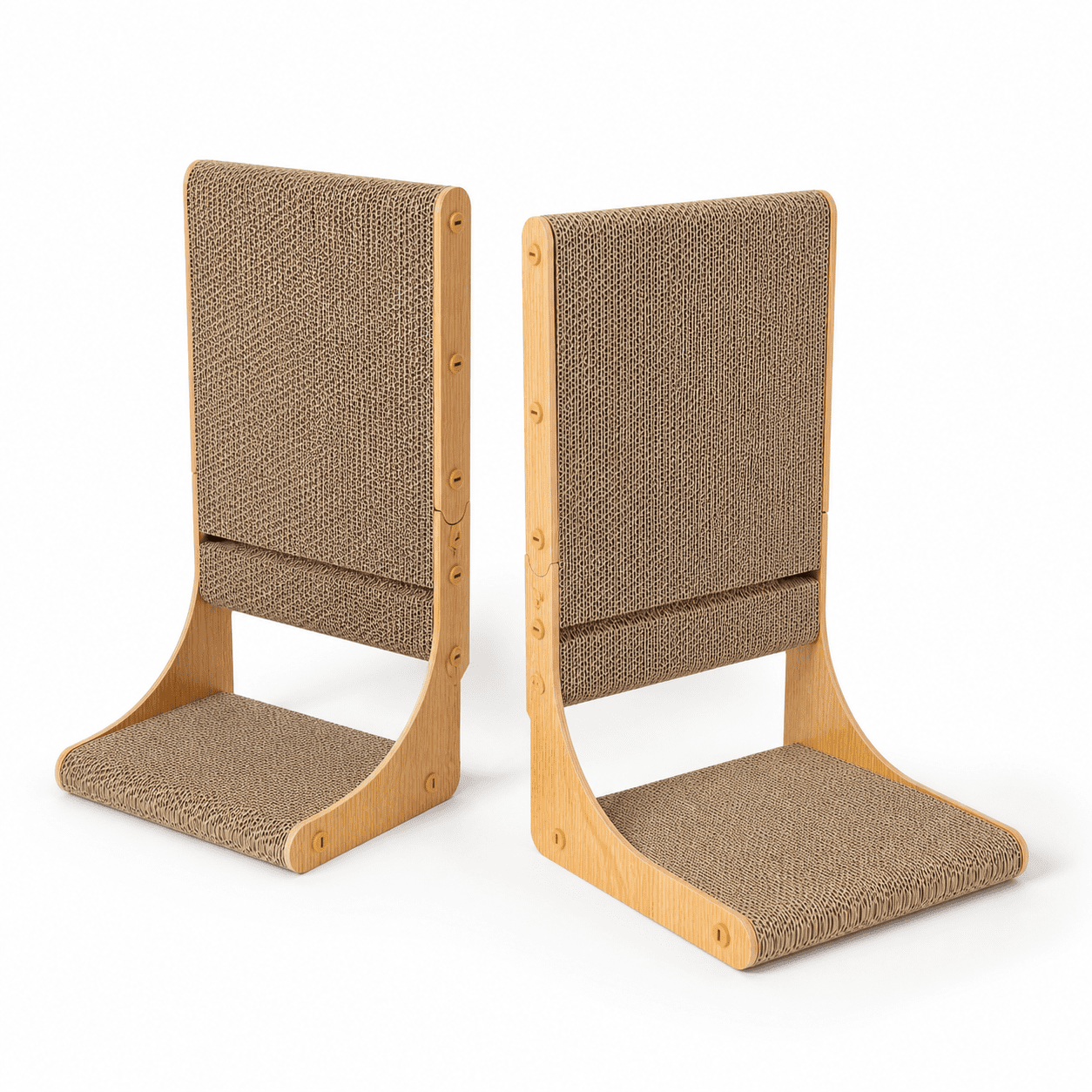 Brown 15.4 L x 11 W x 19.7 H 2-Pack Vertical Cardboard Cat Scratcher
