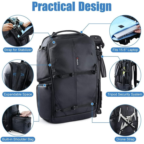 Camera top backpack walmart