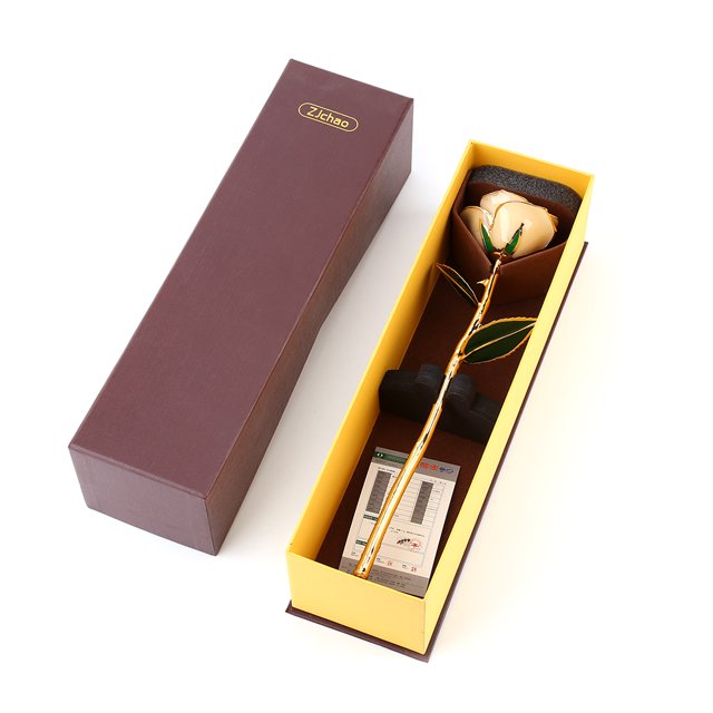 Gold-Plated Rose, Decorative Natural Gold Dipped Flower For Anniversary Gift For Wedding Decor For Girlfriend For Valentines Day