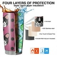 thumbnail image 7 of 20 Oz Cute Bulldogs Coffee Tumbler Double Wall Insulated Stainless Steel Water Bottle | Metal Reusable Thermoses Flask with Cup Cap | Leak & Sweat Proof with Anti-Dust Lid, 7 of 7