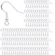 thumbnail image 1 of Earring Hooks 925 Sterling Silver Ear Wires Fish Hook Earring With Spring Ball For Diy Jewelry Customize Making 100 Pcs Silver Plating, 1 of 5