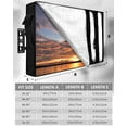 thumbnail image 5 of Blue American Flag Outdoor TV Cover 70 to 75 Inch Weatherproof, Black White Stripe US Flag Stars 600D Oxford TV Covers with Waterproof Zipper, Outside Flat TV Screen Protector Size 68"Wx42"Hx4.5"D, 5 of 7