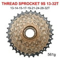 thumbnail image 3 of 9Speed Thread Type Sprocket 13-32T Rotary For-SRAM For-Shimano Sunrace Freehub Body For MTB Bikes Gearshift Wheels Bicycle Parts, 3 of 5