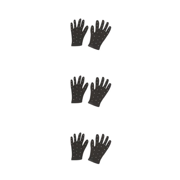 Guantes de muñeca Qarigey para patinaje artístico Negro