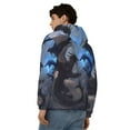 thumbnail image 4 of Kdxio Black And Blue Lightning Dragon Print Men Hoodies Casual Hoodies for Men with Zip Pockets Full Zip Long Sleeve Sweatshirt Sports Hooded Jacket-Medium, 4 of 5