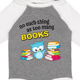 thumbnail image 4 of Inktastic No Such Thing as Too Many Books with Cute Owl Boys or Girls Long Sleeve Baby Bodysuit, 4 of 5