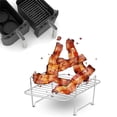 thumbnail image 4 of Air Fryer Rack for Ninja DZ201/DZ401 Foodi Accessories Stainless Steel Multi-Layer Stackable Dehydrator Rack, 4 of 7