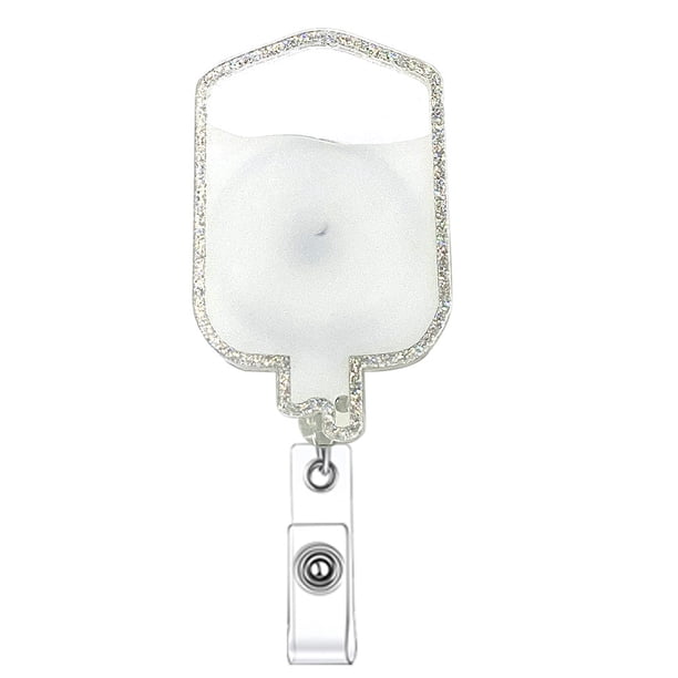 Llavero retráctil de acrílico con flujo de aceite, hebilla de fácil extracción, carrete de insignia