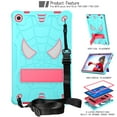 thumbnail image 6 of SaniMore Case for Lenovo Tab M10 Plus 3rd Gen 10.6 inch 2022 TB-125F/128F, Screen Protector & Shoulder Strap & Hidden Bracket & Pen Slot Heavy Duty Protective Shockproof Hybird Shell, Mint+Rose, 6 of 6