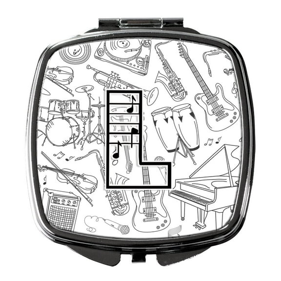 Letter L Musical Note Letters Compact Mirror