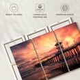 thumbnail image 6 of Elephant Stock Mystical Huntington Pier Wall Art - Horizontal Multi Panel Canvas - Living Room Wall Decor - Nautical Multi Panel - Orange And Brown Decor - 50" x 32", 6 of 8