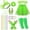 Green, variant on Loritta 80s Costumes for Women Fancy Outfit Accessories Set with Fishnet Gloves Leg Warmers Tutu Skirts for Theme Party