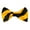 Black and Gold, variant on Red and White College Stripe Pre-Tied Bow Tie