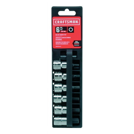 UPC: 0885911590167 | Craftsman 3/8 in. drive SAE 6 Point Hex Bit Socket Set 6 pc. – Case Of: 1; Each Pack Qty: 6; Total Items Qty: 6