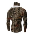 thumbnail image 3 of Men's UPF 50+ Sun Protection Hooded Shirt with Integrated Face Cover Long Sleeve Lightweight Rash Guard Shirts 2XL Dark Green, 3 of 3